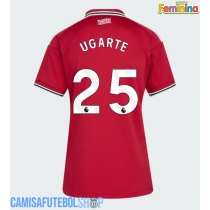 Camisa de time de futebol Manchester United Manuel Ugarte #25 Replicas 1º Equipamento Feminina 2026-27 Manga Curta